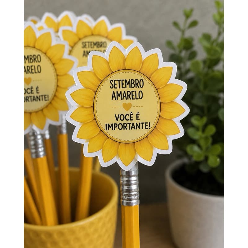 Tag / Card - Setembro Amarelo - Você é importante - Mimo - Lembrancinha - Girassol