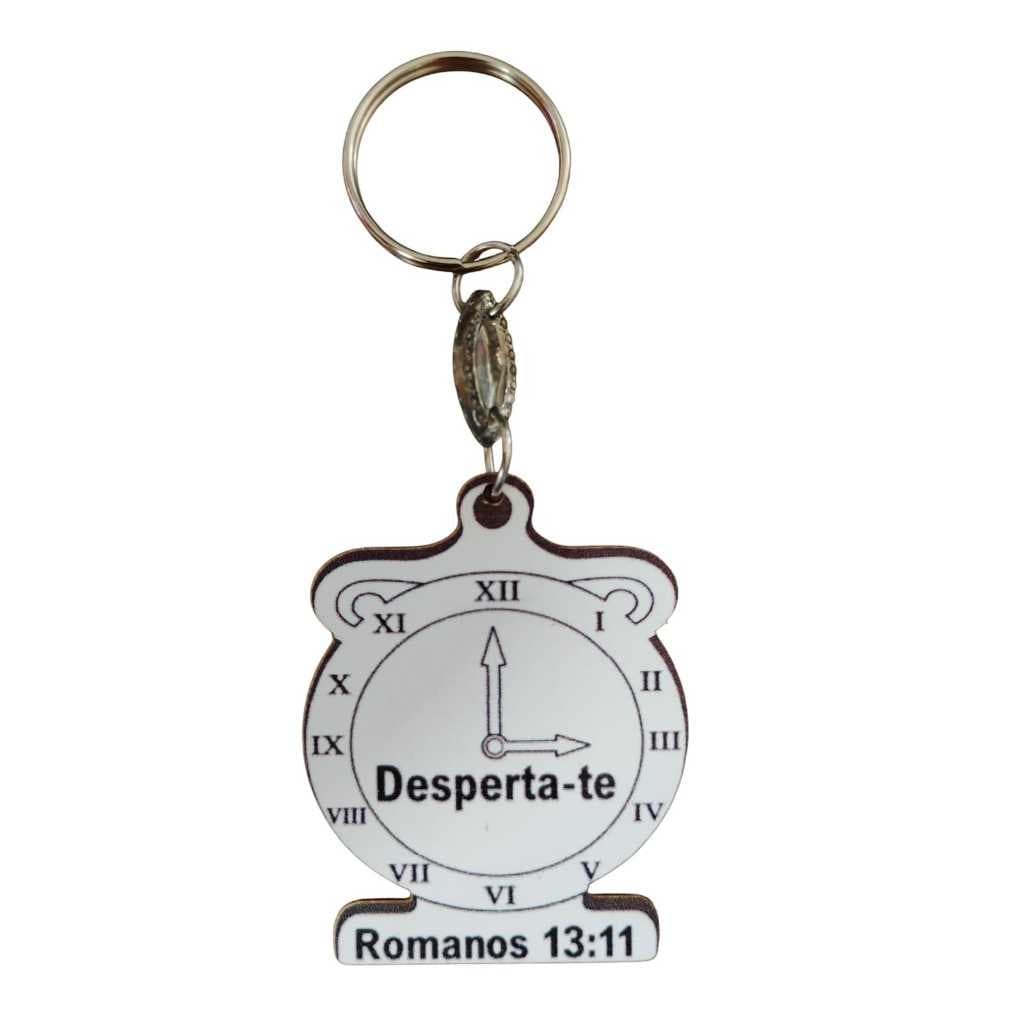 kit 50 Lembrancinha Chaveiro Relogios Romanos 13 em mdf Adesivados