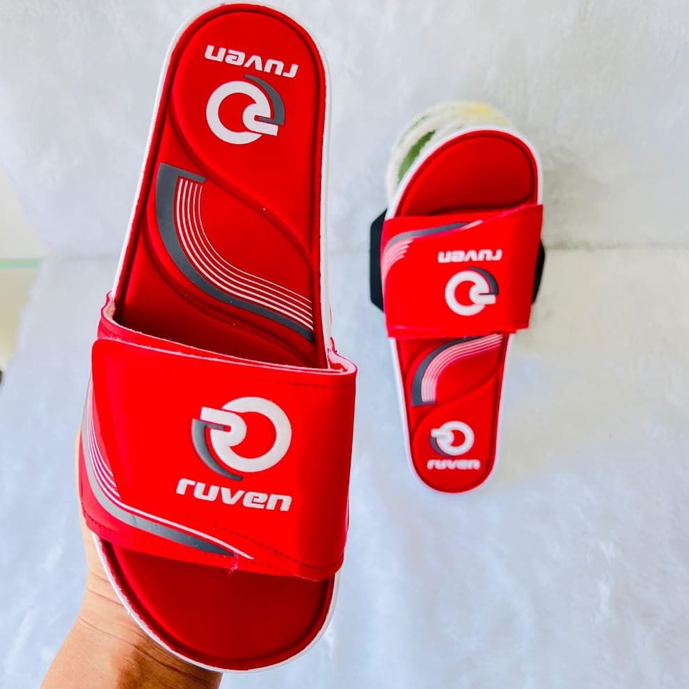 Chinelo Slide Velcro Ruven Original Papete Masculino Feminino Conforte Super Leve E Confortável