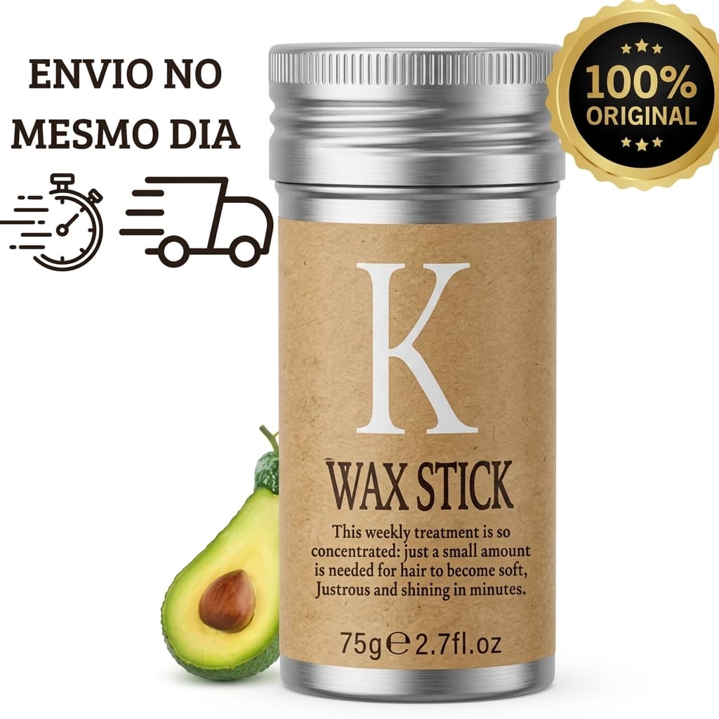 Wax Stick Profissional Para Cabelo 75g Cera em Bastão Anti Frizz Pomada Modeladora Finalizadora