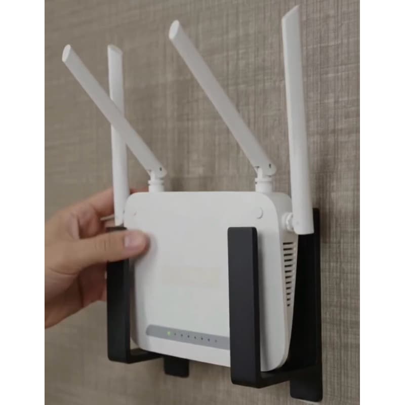 Suporte para Roteador Ajustável WiFi de Parede Sem Furo com Fita Dupla Face Universal Organizador de Cabos