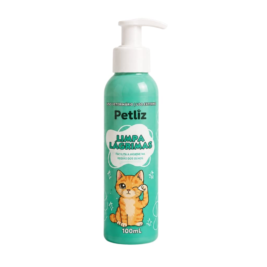 Limpa Lágrimas para Cães e Gatos Higienizador Ocular para Manchas Lacrimais Petliz 100ml
