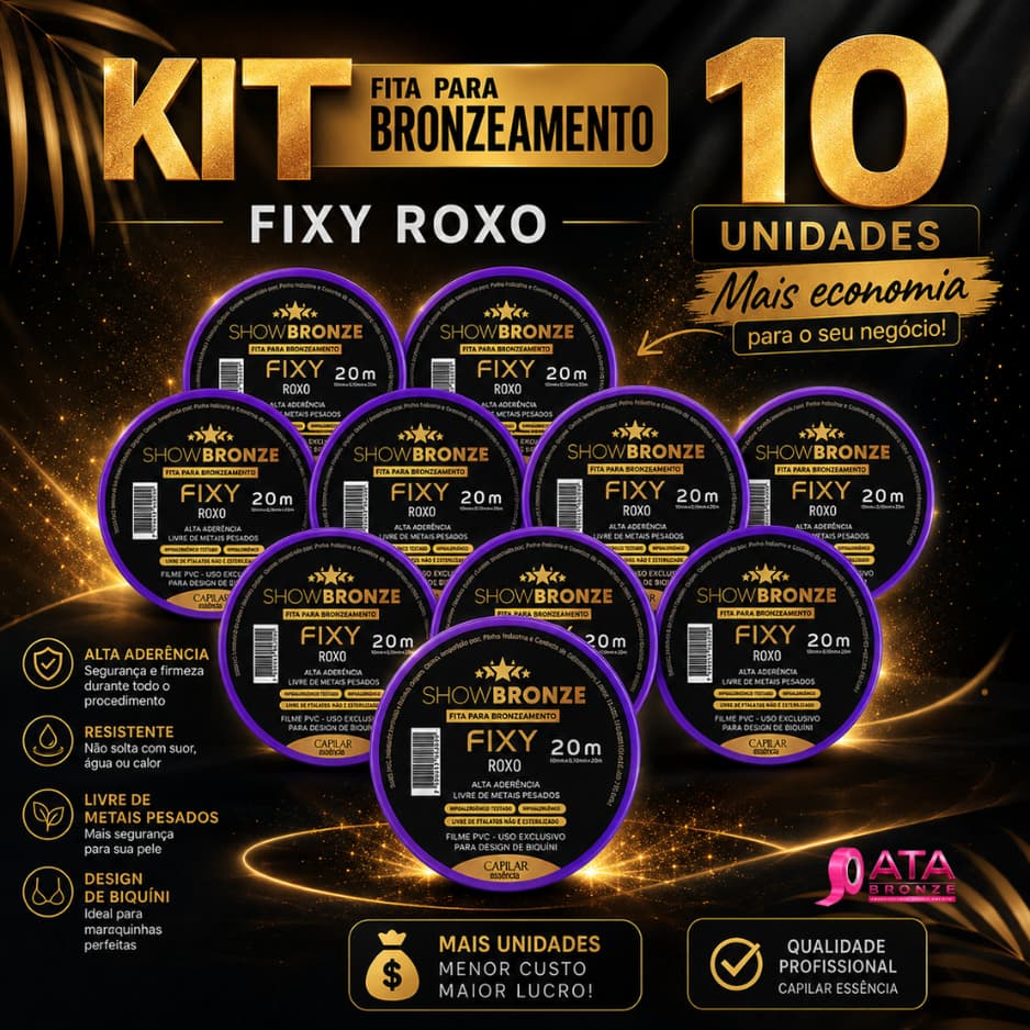 KIT 10 FITA ROXA CAPILAR ESSÊNCIA