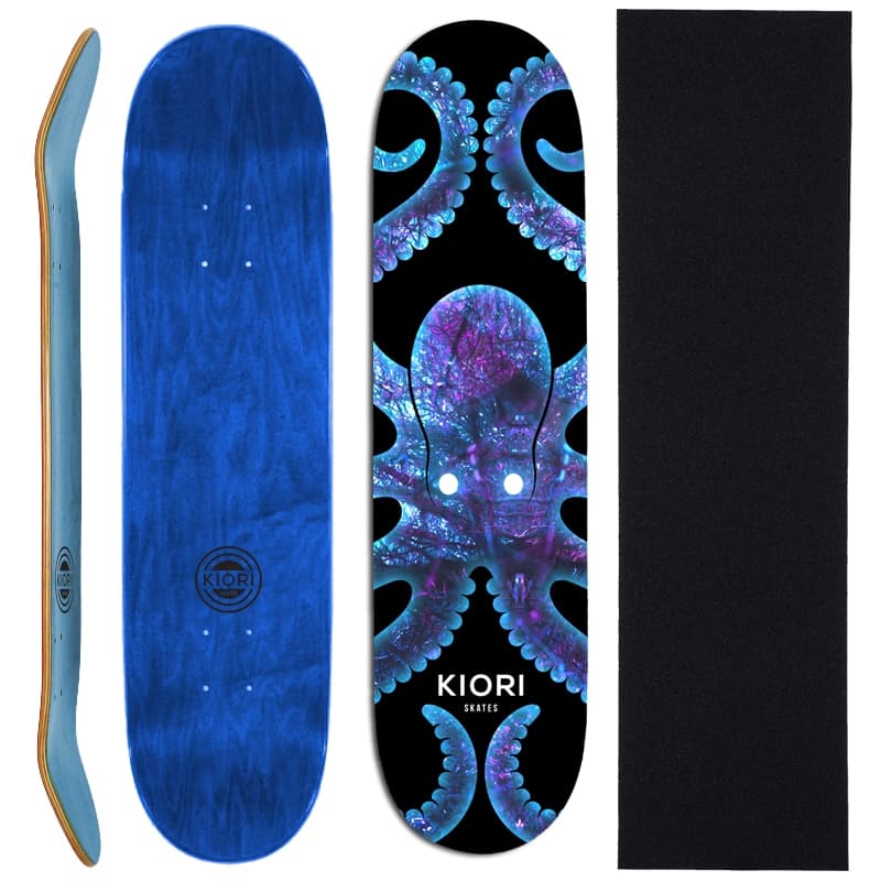 Shape de Skate com Lixa - Kiori Skates - Octo Glow Black 8.5"