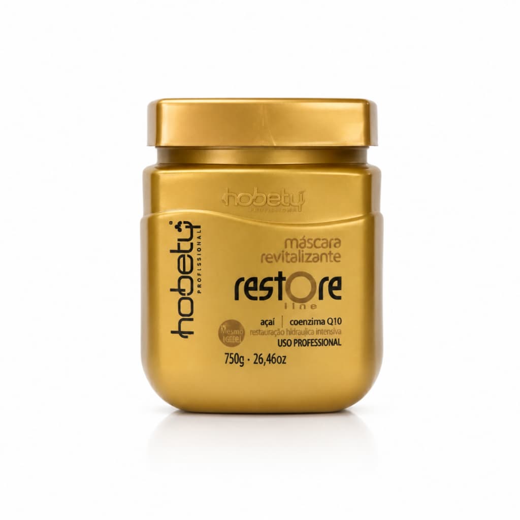 Máscara Restore Line Hobety 750g Reconstrução Intensiva Cabelos Danificados