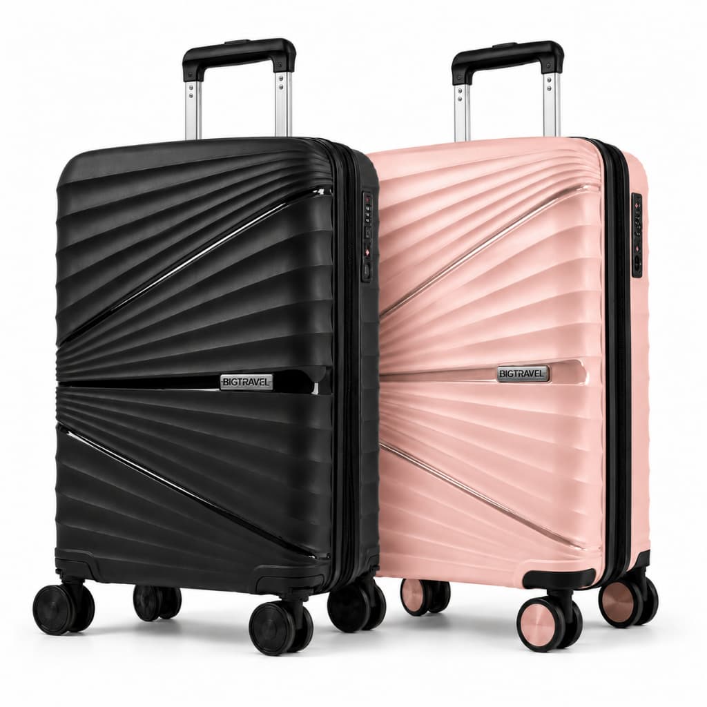 Kit 2 Mala Viagem Bordo Avião 10kg Rodinhas 360° Férias Casal Anac Cabine Divisória Cadeado Anti Furto