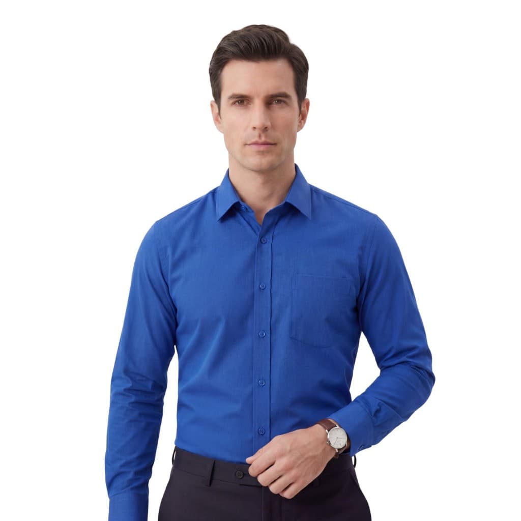 Camisa Masculina Social Manga Longa Bolso Não Amassa Camisa Social Masculina Branca Elastano Premium Não Molha