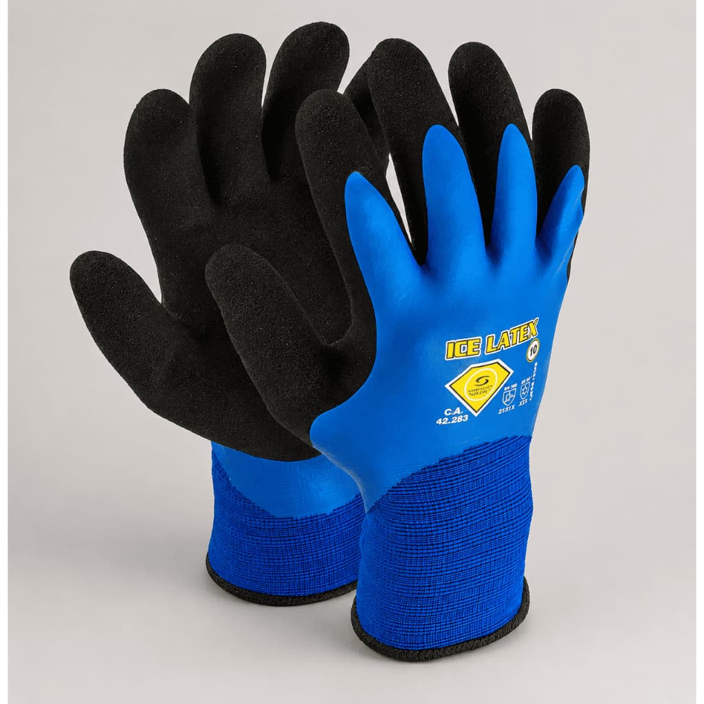 Luva de Segurança Ice Latex da Super Safety Térmica Baixa Temperatura Frigorifico Câmara Fria Pofissional EPI CA 43440