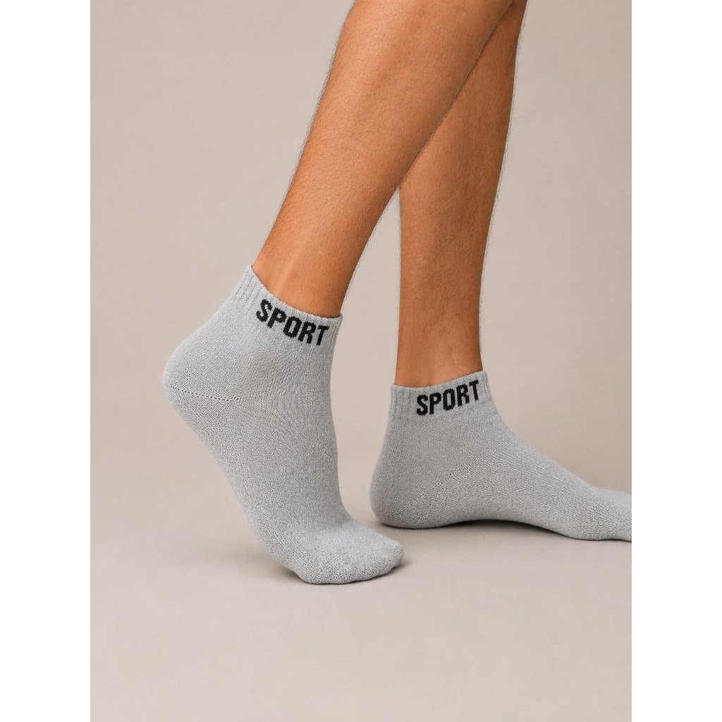 KIT 4 PARES DE MEIA MASCULINA ALGODÃO CANO ALTO\MEIA MASCULINA\MEIA CINZA