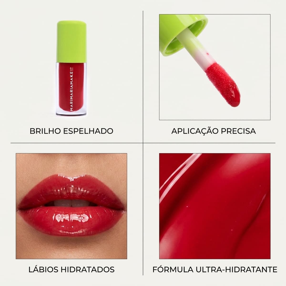 Lip Juice Mari Maria Melancia 5ml Hidratante Labial Sabor Frutado Leve e Refrescante Ideal para