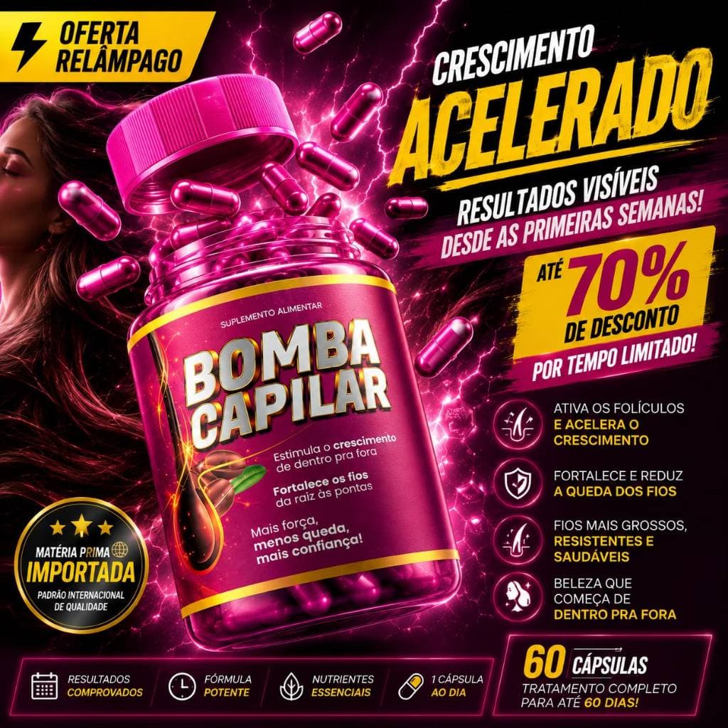 Bomba Capilar 500mg - Anti-queda e Crescimento