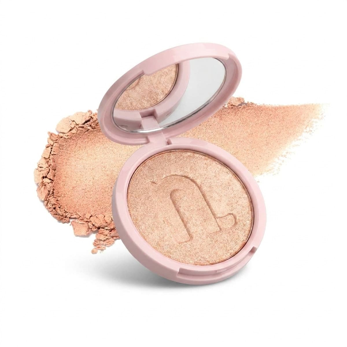 Iluminador Compactado Instant Glow Nina Cor Rosê Maquiagem Iluminadora Facial Brilho Intenso Efeito