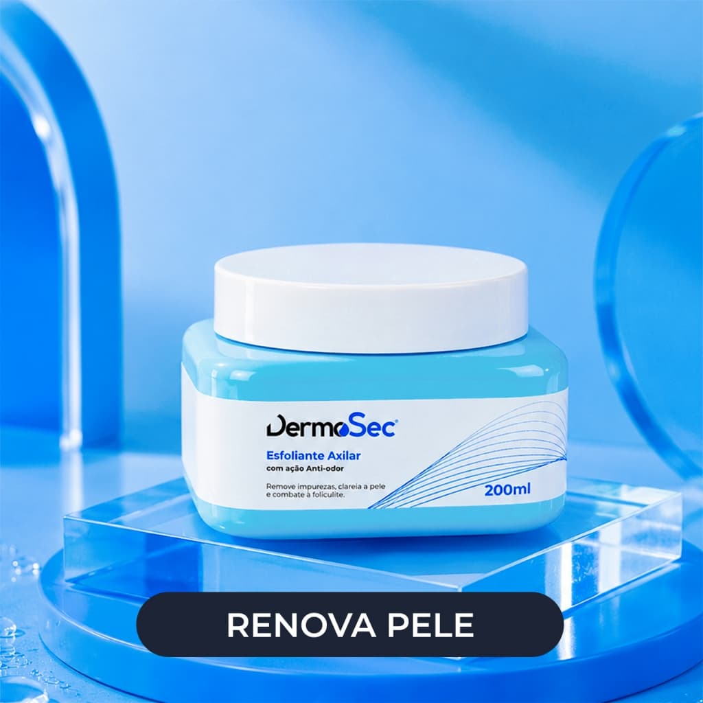 Esfoliante Axilar DermoSec para Remover Células Mortas, Impurezas, Foliculite, Manchas e Mau Odor