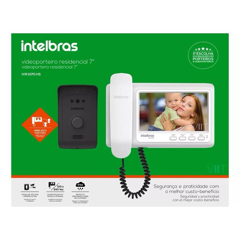 Vídeo porteiro Intelbras IVR 4 tela colorida