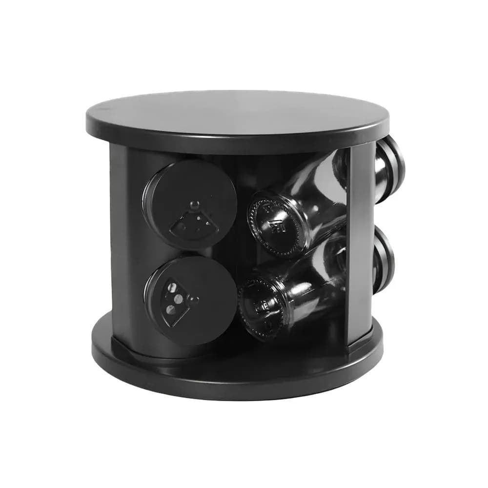 Porta Temperos Giratório Inox 6 Potes Suporte Organizador De Cozinha Giro 360°