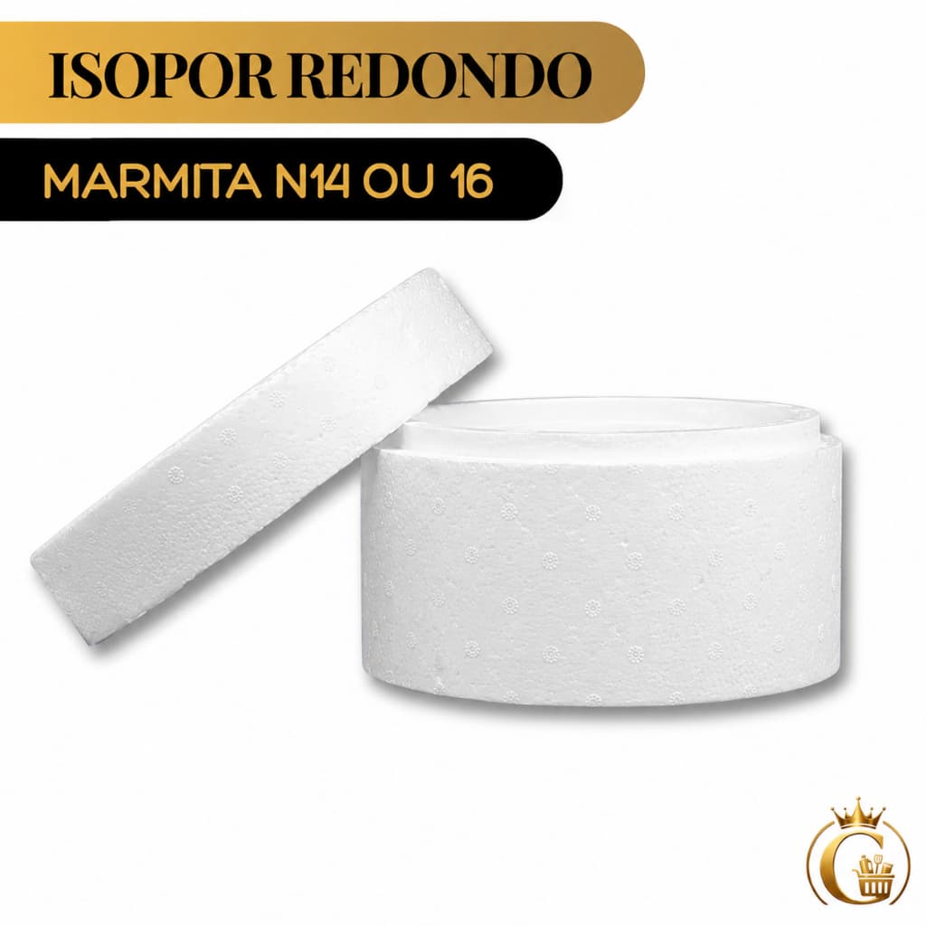 Isopor Térmico para Marmita Grande N14 ou 16 Conserva e Mantém Aquecido na Bolsa