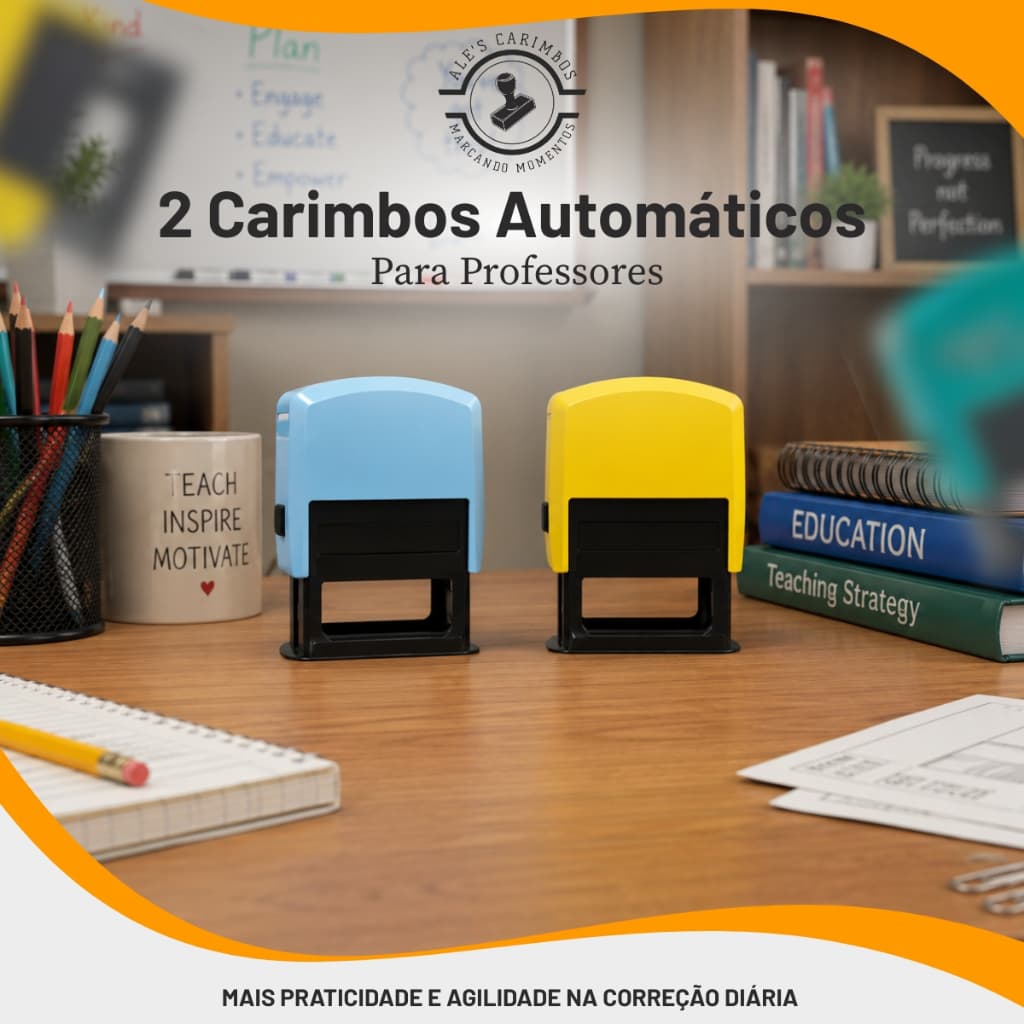 2 Carimbos Automáticos Para Professores