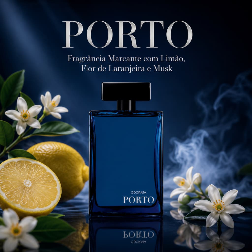 Perfume Masculino Porto Fragrância Fresca Com Limão Flor De Laranjeira E Musk 100ml Odorata