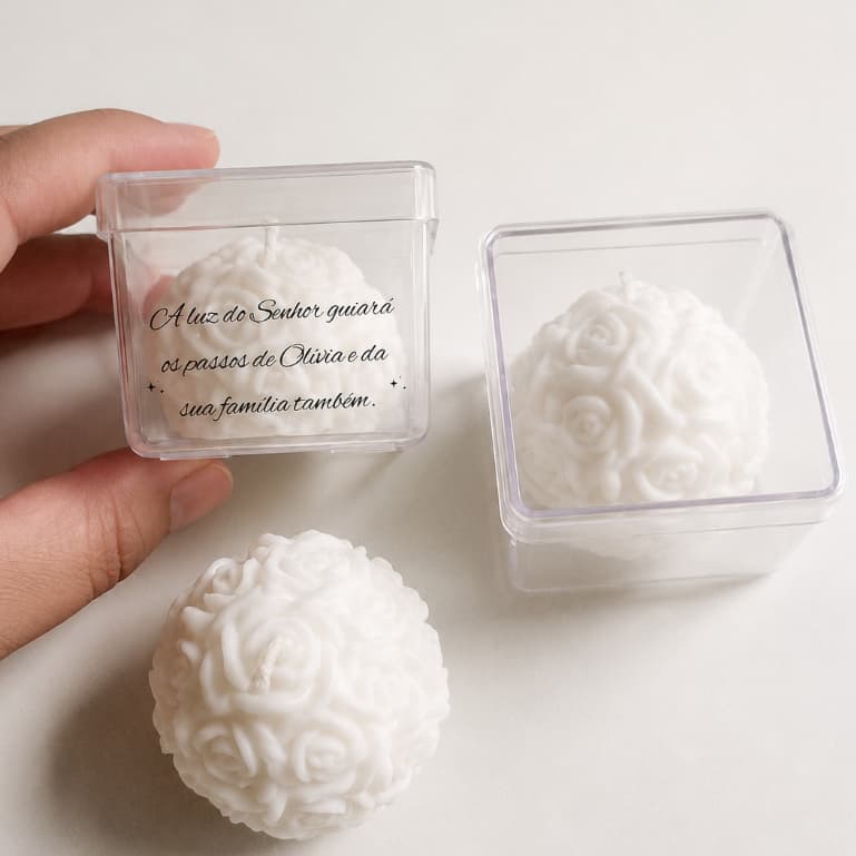VELA MINI VELA BUBBLE FLOR| KIT COM 4, 6 E 10 UNIDADES| VELA FLOR| LEMBRANCINHAS