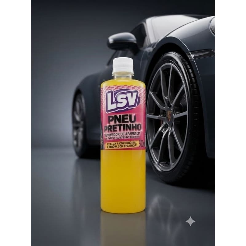 Pneu Pretinho LSV 500 ml- 1Lt. Renovador de Aparência Para Pneus