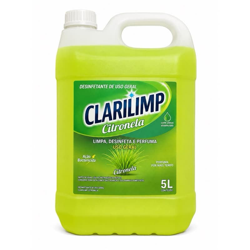 Citronela desinfetante multiuso Clarilimp 5 litros repele insetos e alivia mal cheiro