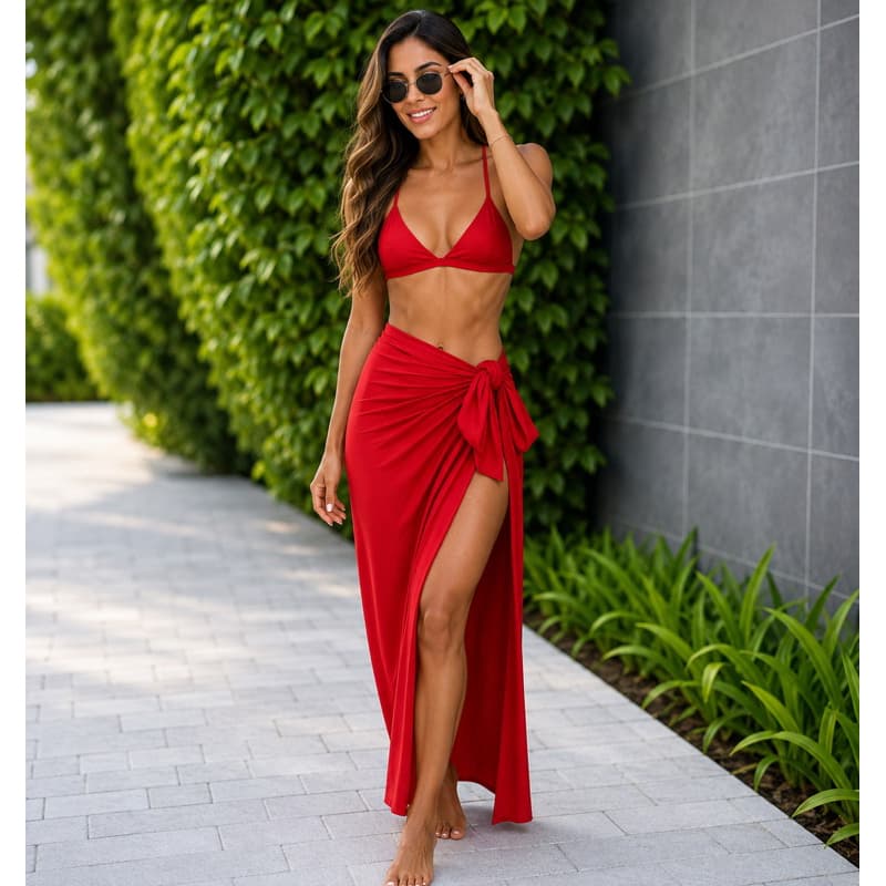 Pareô Saída de Praia Tanga Viscose Lisa Feminina Leve Confortável Verão