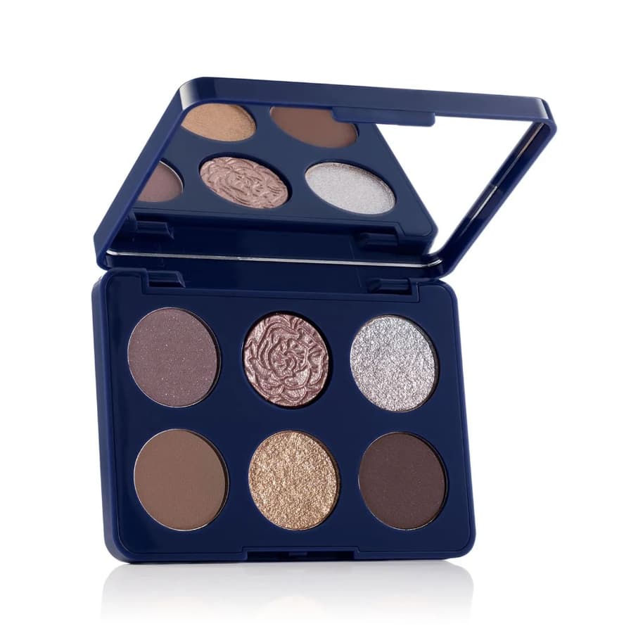Paleta de Sombras Bridgerton Bruna Tavares 6 Cores Alta Pigmentação com Espelho Maquiagem Olhos Versátil Neutra e Brilho