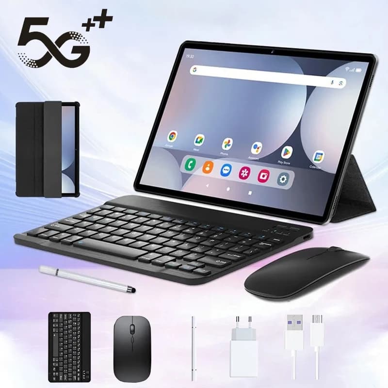 Tablet 6GB RAM +128GB HD 10,1 Polegadas Tela Grande PC pad Android Dual SIM Card Câmera 50MP e 32MP WIFI 5G 8000mAh