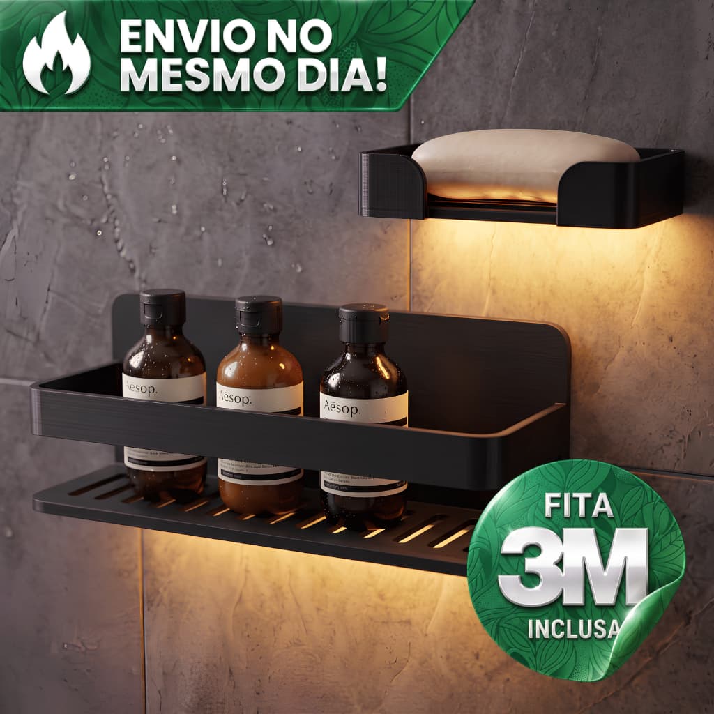 Suporte De Shampoo Organizador Alta qualidade Prateleiras De Banheiro Sem Furo Premium