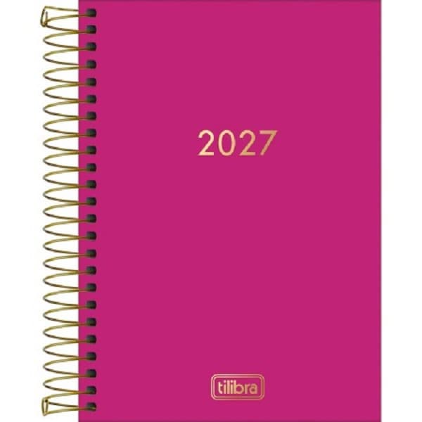 Agenda Executiva Espiral Diária 12,9x18,7cm Napoli Feminina