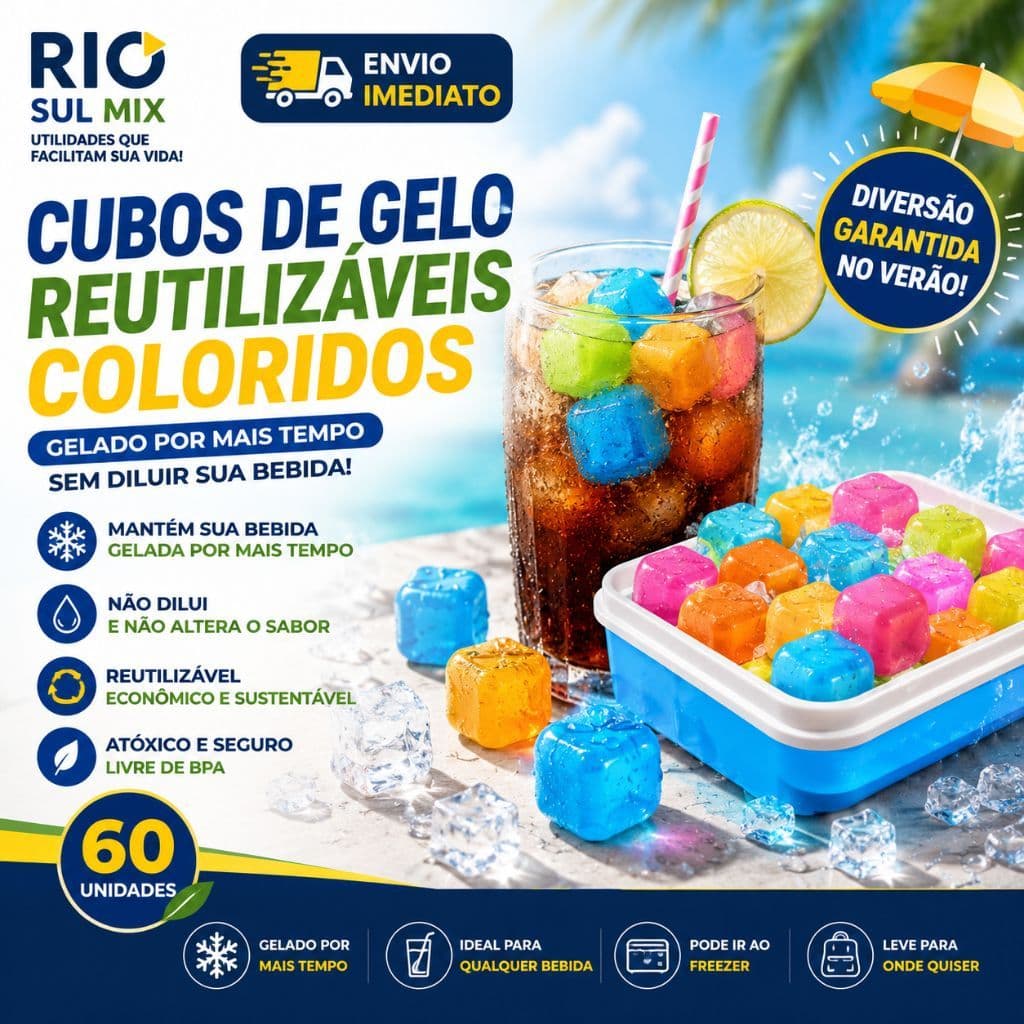 Cubos De Gelo Reutilizáveis Coloridos 60 Un Não Aguam Plástico Para Drinks Cooler Festa Climatizador