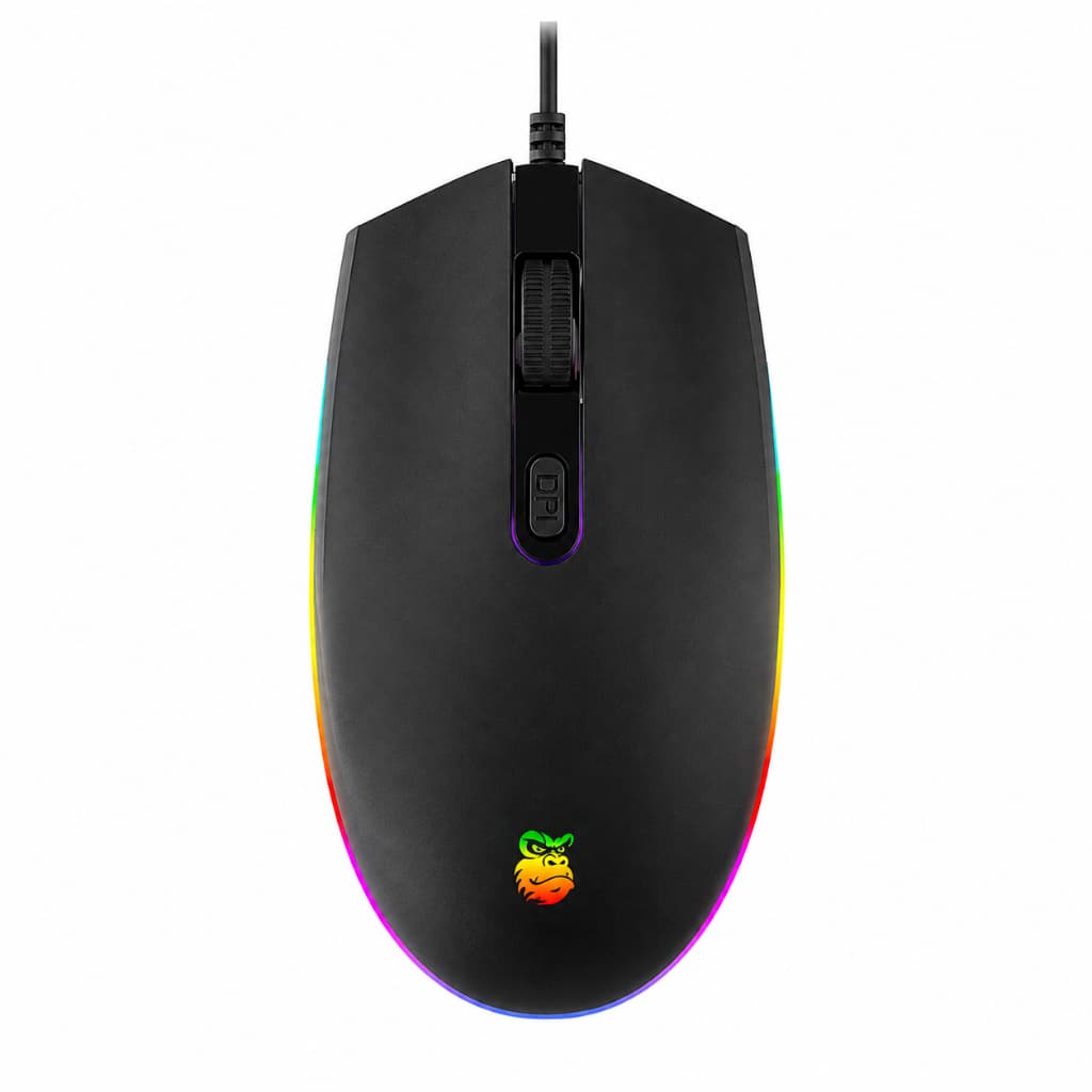Mouse Gamer Rukor 3.600 Dpi Switch Huanyu Led Rainbow Clanm