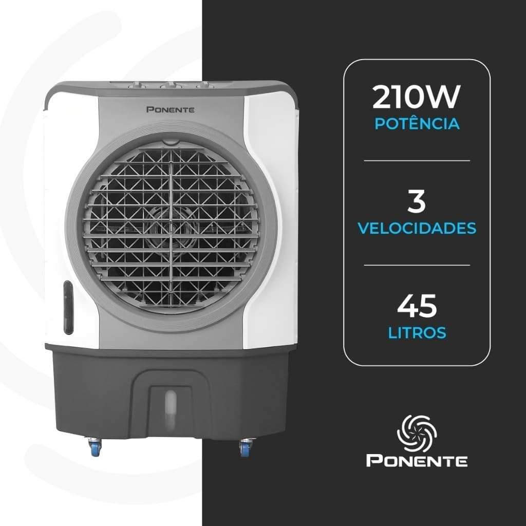 Climatizador Industrial 45L Ponente CLI 45 PRO Alta Potência 210W