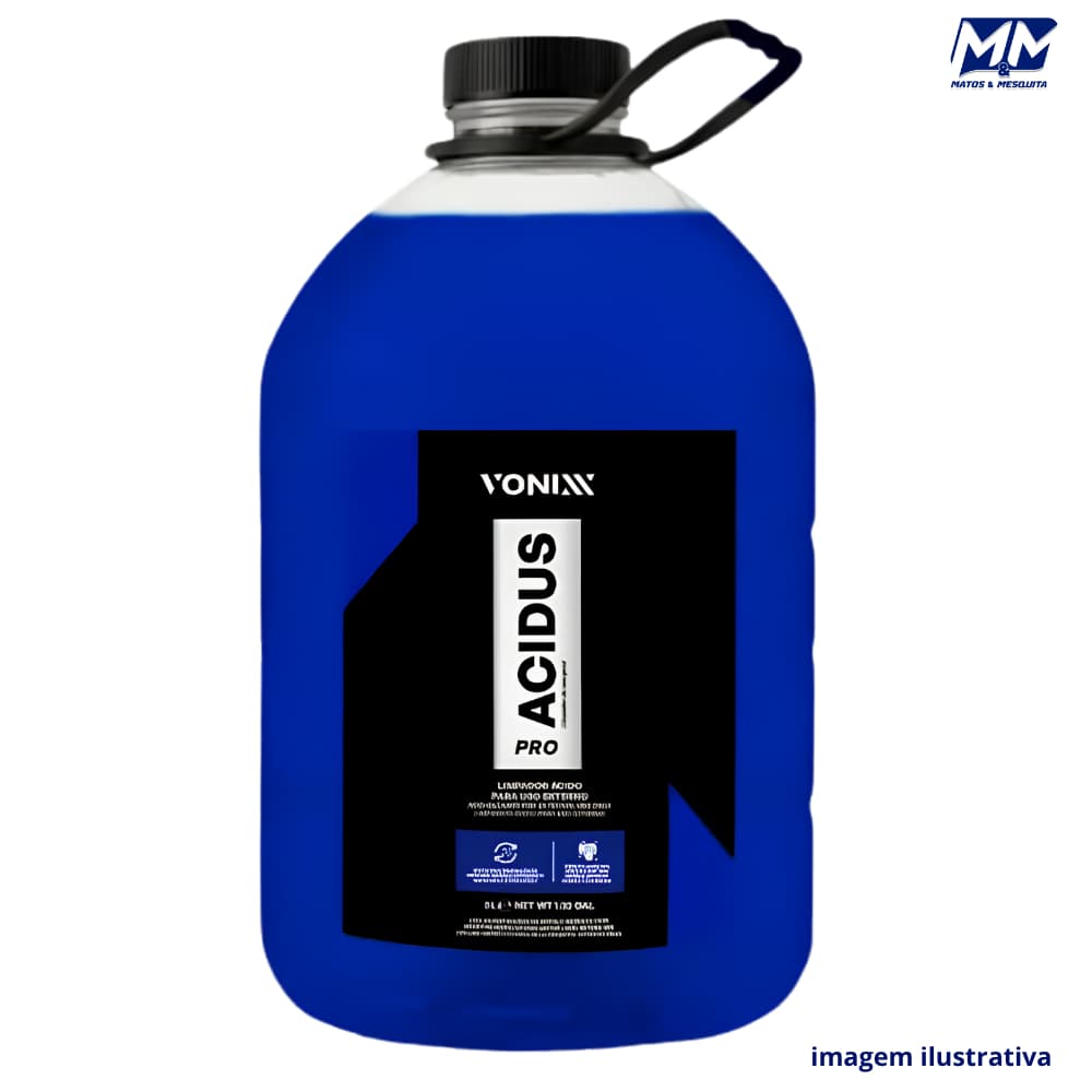 Acidus Pro Vonixx 5L Limpador Ácido Para Rodas Chassis Motor Remoção de Oxidação e Sujeira Pesada