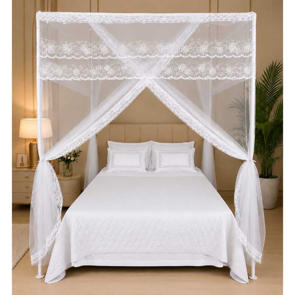 Kit Dossel de Cama com Mosquiteiro   Elegância e Charme para o Quarto palacio