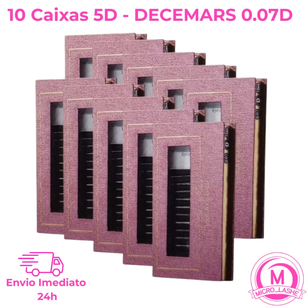 Kit 10 CAIXA Cílios Decemars Fio 5D ENVIO IMEDIATO
