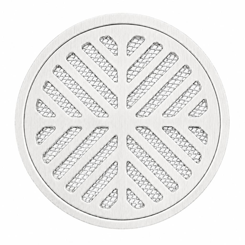 Ralo Grelha 15cm Redondo AC Grelhas Alumínio Tela Anti Inseto Alta Vazão Banheiro Área Externa Premium