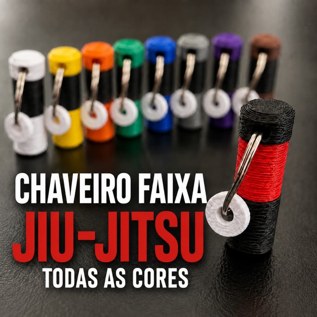 Chaveiro Faixa Jiu Jitsu com Graus BJJ – Todas as Cores