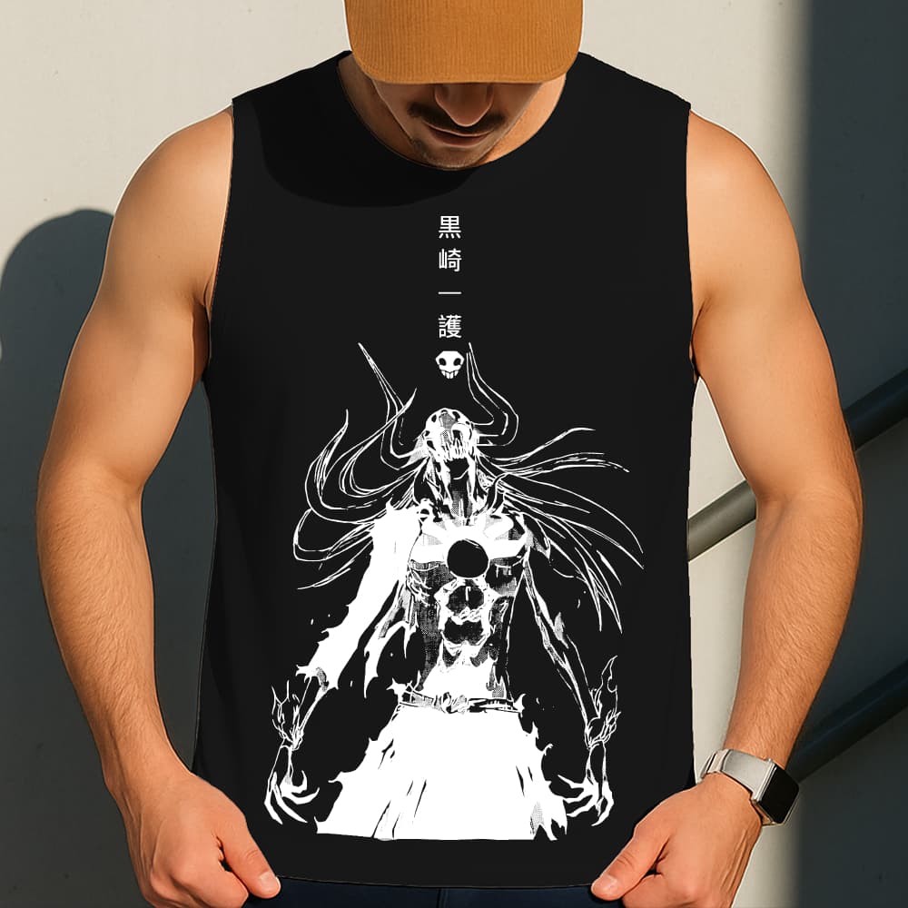 Camiseta Regata Masculina Estampa Ichigo 100% Algodão Estilo Conforto Diário Tamanho P GG