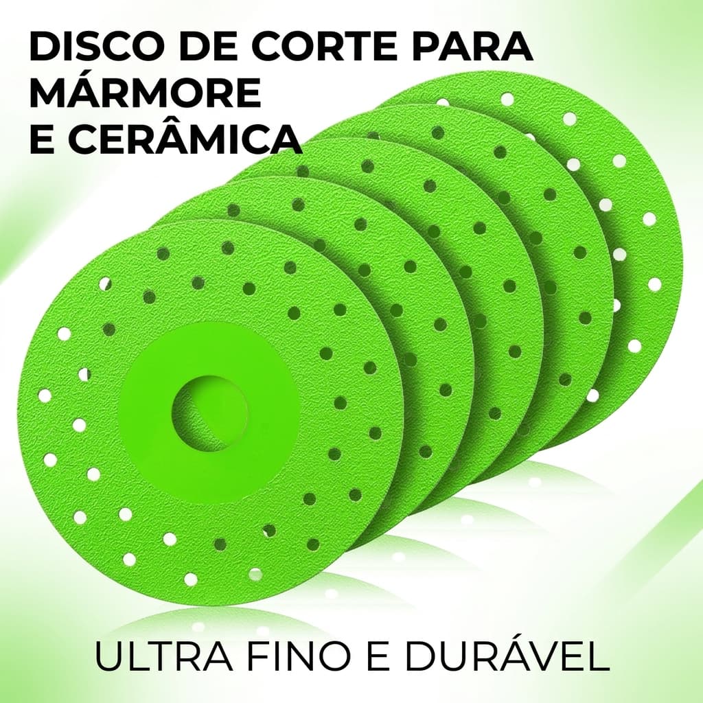 Disco de Corte de Diamante Super Fino 4" Alta Precisão para Vidro e Cerâmica