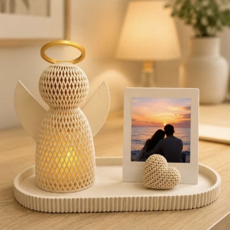 Anjo decorativo com luz LED | Decoração Quarto, sala e Casal | Presente romântico e Especial