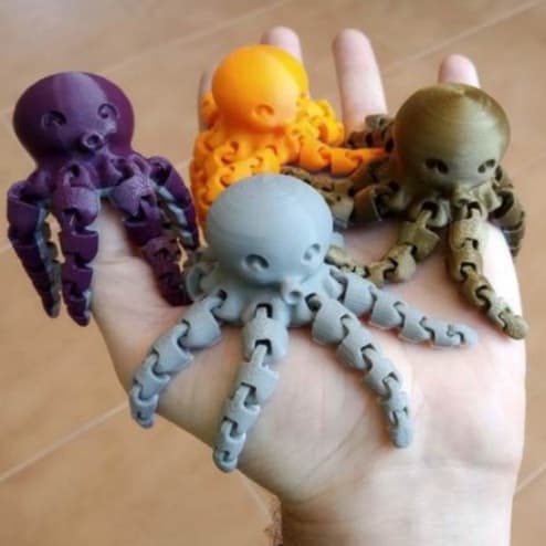 Polvo Articulado Flexível – Brinquedo para Gatos ou Decoração