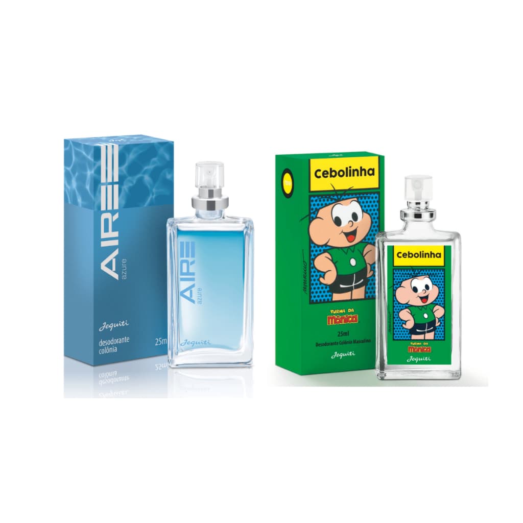 Kit Jequiti: Colônia Aire Azure Masculino 25ml + Cebolinha Perfume 25ml