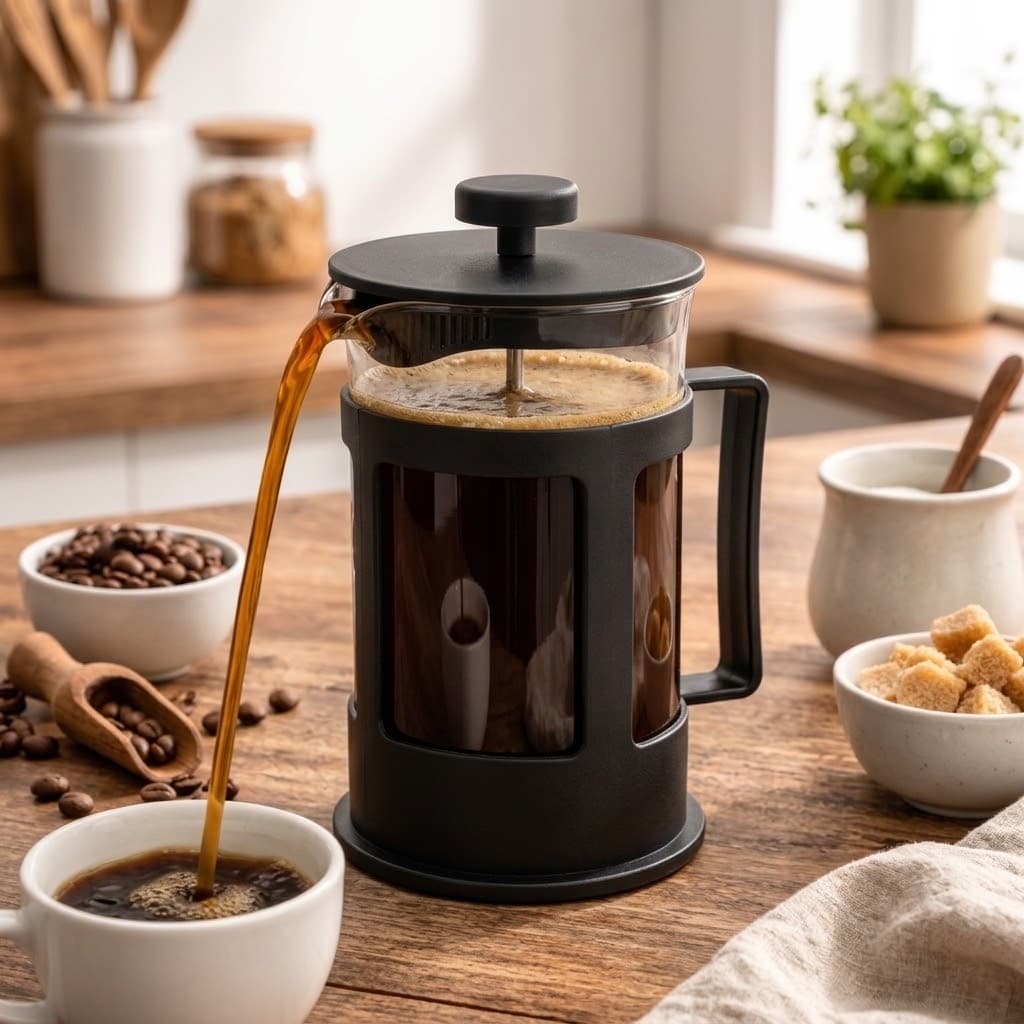 Cafeteira Francesa Prensa Francesa 300ml Vidro Inox Café Chá Infusor Manual Bebidas Gourmet