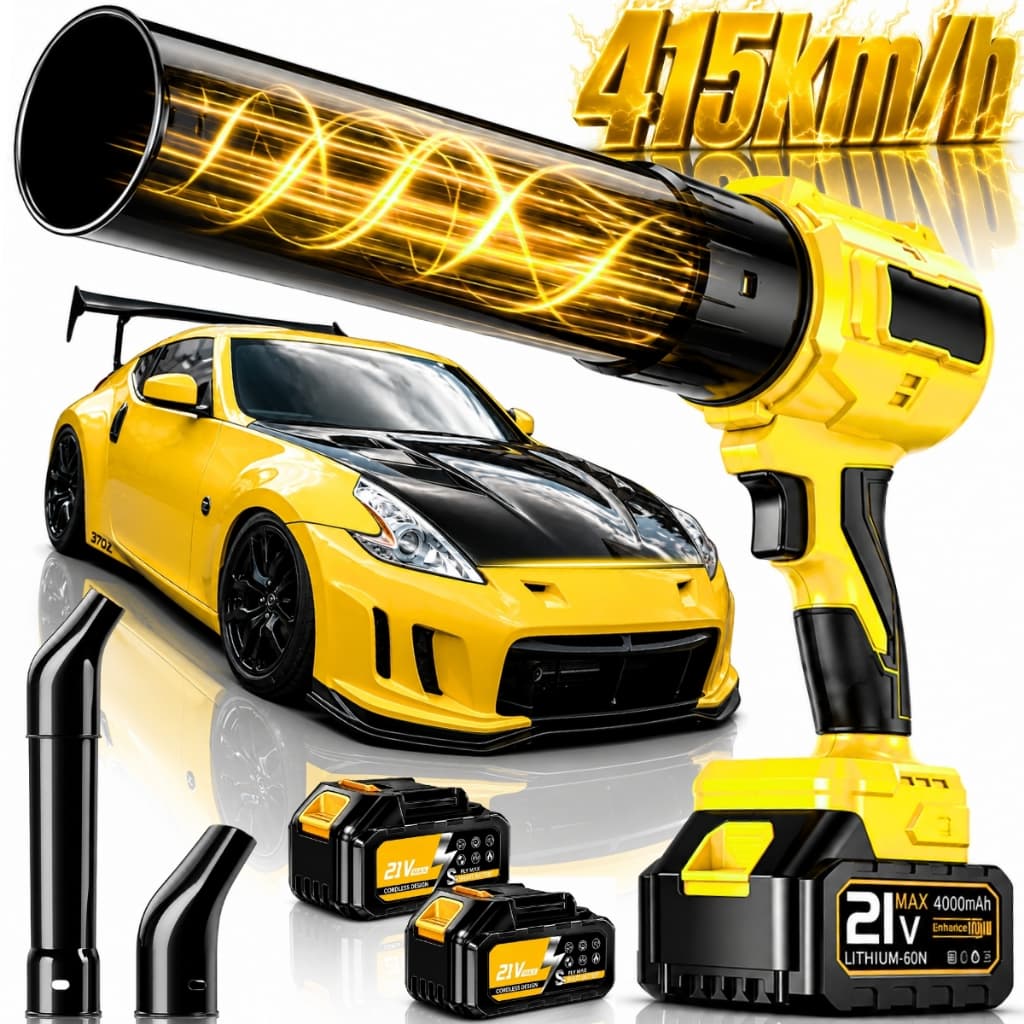 Soprador Airflux Turbo Brushless Potência 2200w E Ar 400km/h Com 2 Baterias Recarregáveis 21v Bivolt Para Estética