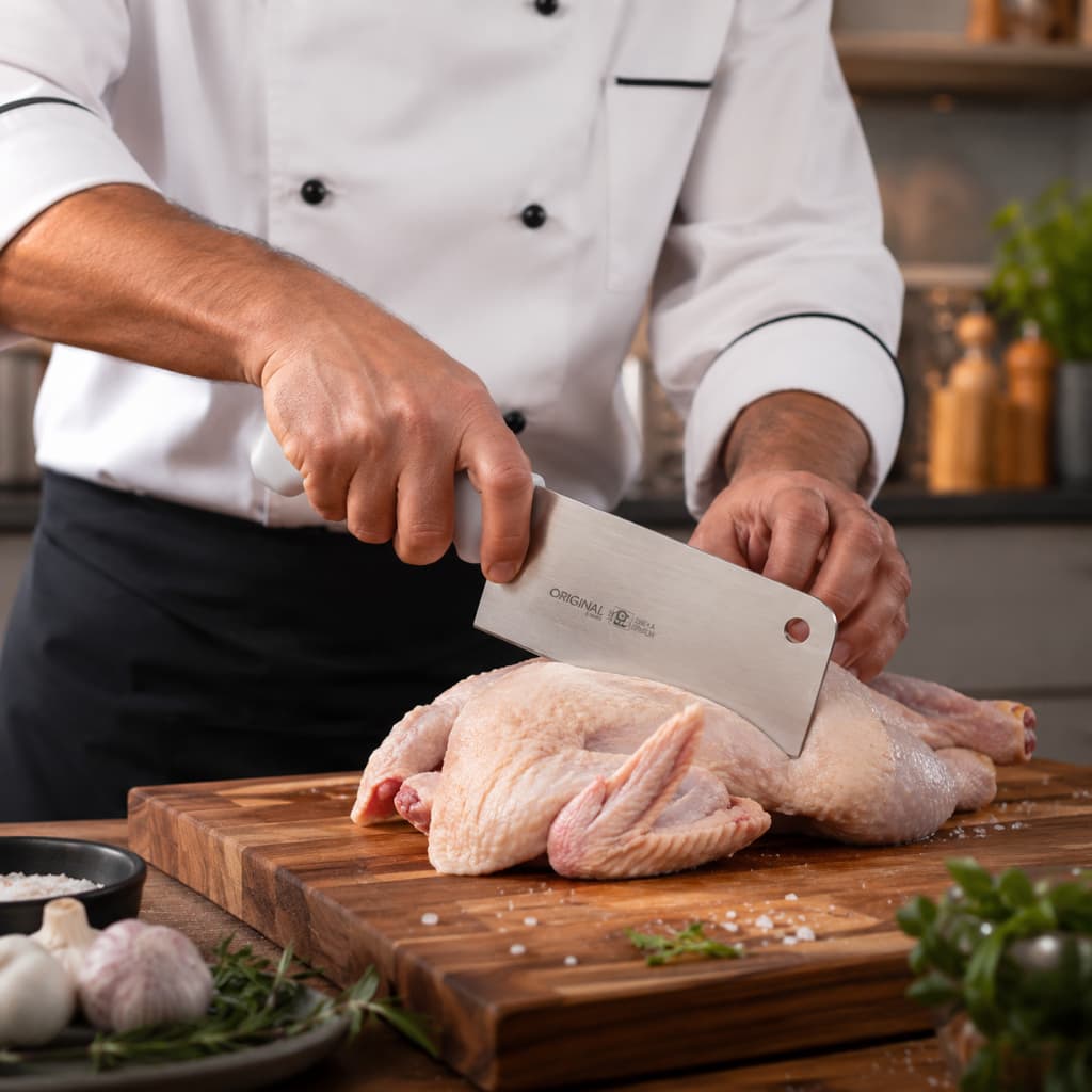 Faca Cutelo 6 Polegadas em Aço Machadinha de Acougue Profissional para Cozinha Chef Churrasco