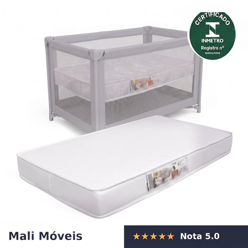 Colchão Portátil Chiqueirinho Berço D18 100x70 Impermeável