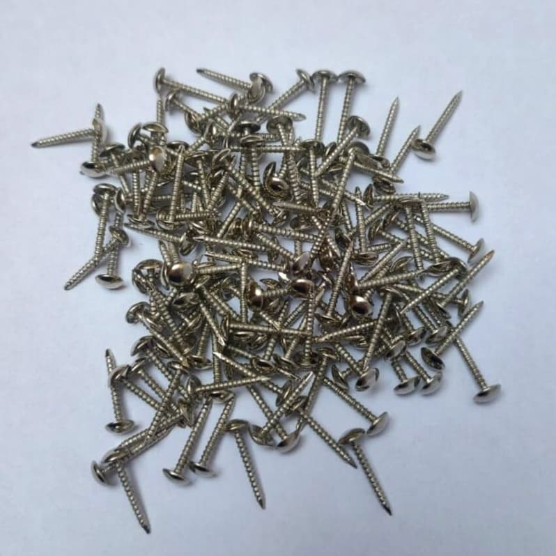 ATACADO - Kit 1000 peças tachas/percevejos de metal N°5 para quadros, estofados, calçados, tapeçaria, cortiça
