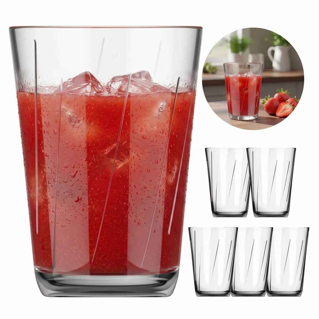 Jogo de Copos Vidro Transparente Nadir 6 Peças 190ml Copo Para Agua e Suco
