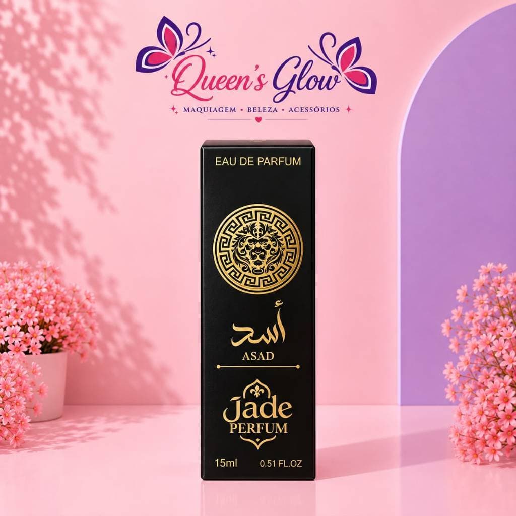 Perfume Masculino Asad Jade 15ml Eau de Parfum Fragrância Intensa Marcante Amadeirada Importada | perfume de bolso.